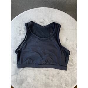 Fabletics Sports Bra Racerback Mesh Panel Black Size Medium